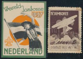 2 db cserkész jamboree levélzáró Wereld, Gödöllő