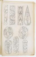 Kaposi A. jelzéssel: Stíltan, vázlatgyűjtemény (díszítőminták, motívumok), összesen kb. 25-30 db, ce...