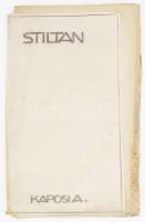 Kaposi A. jelzéssel: Stíltan, vázlatgyűjtemény (díszítőminták, motívumok), összesen kb. 25-30 db, ce...
