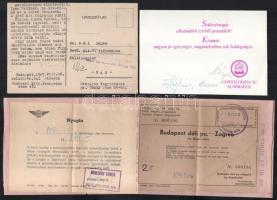 cca 1946-1960 vegyes papírrégiség tétel: népbírósági ítélet, Pozsgay Imre aláírás, Ujpesti Dózsa alá...