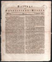 1817 Beilage zum Oppositions Blatter No. 3. Jan 6. szignettával