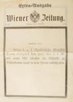 1916 A Wiener Zeitung nov. 21-i különkiadása Ferenc József császár haláláról szóló tudósítással