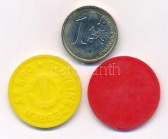 3db-os vegyes tétel, benne: ~2002- 1E hátoldalán "Budapest" multicolor rátéttel + ~1980. 5...