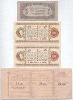 Vegyes utalvány, bankjegy tétel, közte 1944. 5P "A Vöröshadsereg Parancsnoksága", DN &quot...