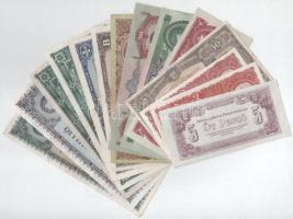 14db-os, főleg Pengő bankjegyekből álló tétel, közte több szép papír T:XF-F