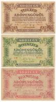 1946. 10.000AP + 50.000AP + 1.000.000AP fordított címerrel, mindegyik sorszámos, vízjeles papíron T:F