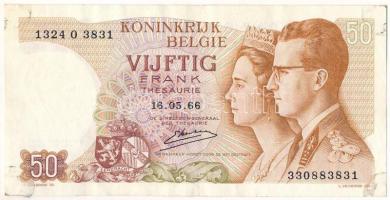 Belgium 1966. 50Fr T:F erős papír, ragasztónyomok Belgium 1966. 50 Francs C:F strong paper, glue marks Krause P#139