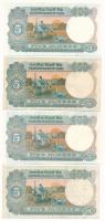 India ~1970-1980. 5R (4x) T:XF-F tűlyukak
India ~1970-1980. 5 Rupees (4x) C:XF-F pin holes