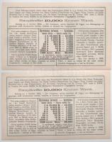 Budapest 1903. "Tanuló Sorsjegy" 1K értékben (5x) sorszámkövetők "098376-098380"...