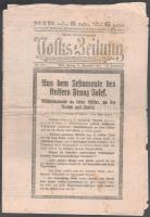 1916 Kleine Oesterreichische Volks-Zeitung 62. évf 326. sz. Nov. 24. Ferenc József végrendeletéről szóló cikkel
