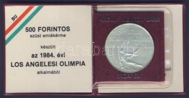 1984. 500Ft Ag "Los Angeles-i olimpia" T:BU Csak 8000db! Eredeti tokban, tanúsítvánnyal!