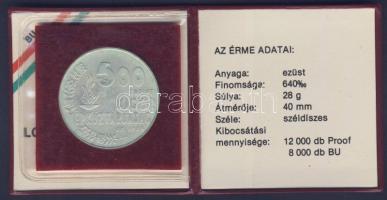 1984. 500Ft Ag "Los Angeles-i olimpia" T:BU Csak 8000db! Eredeti tokban, tanúsítvánnyal!