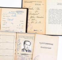 cca 1940-1960 Novotny Péter levente főoktató iratanyaga, igazolványai (a II. világháború alatti és u...