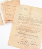 cca 1940-1960 Novotny Péter levente főoktató iratanyaga, igazolványai (a II. világháború alatti és u...