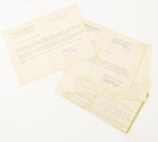 1952 4 db levél a Magyar Dolgozók Pártjától a Tiszavidék öntözése vonatkozásában írt levelek, 4 db + boríték
