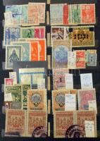 Okmánybélyeg gyűjtemény tétel régiekkel, jobbakkal, érdekességekkel, hozzá levélzárók, gyerekposta b...