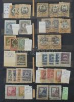 Okmánybélyeg gyűjtemény tétel régiekkel, jobbakkal, érdekességekkel, hozzá levélzárók, gyerekposta b...