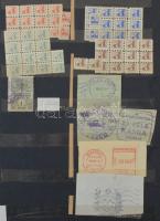 Okmánybélyeg gyűjtemény tétel régiekkel, jobbakkal, érdekességekkel, hozzá levélzárók, gyerekposta b...