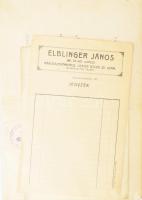 cca 1910-1947 Vegyes papírrégiség tétel: nagyrészt Rákosszentmihályiak: Elbinger János cipész 3 db, Vittek Testvérek fakereskedők 2 db,...stb.