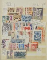 Francia gyarmatok készlet megtömött 16 lapos közepes berakóban nagyon sok régivel, jobb értékekkel