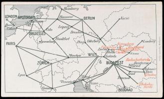 cca 1910 Magyarország Állami Gyógyfürdői és Üdülőtelepei, kihajtható illusztrált prospektus, borítón...