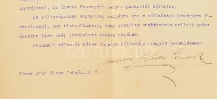 1929 Nemescsói Asbóth Sándor a Cserkészek Szövetkezetének alapítója által írt támogatást kérő levél