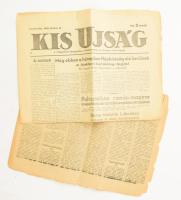 1945 A Kis Újság, az Fkgp lapja, a Szálasi kormány tagjainak bírósági peréről, 1945. ápr. 28. Göring szökéséről tudósító Mai nap c. újság szám.