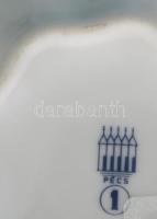 Zsolnay gerezdelt testű váza, jelzett, m: 16 cm