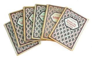 A Tolnai regénytár 6 kötete: Dr. Fodor Nándor: A dakotai kísértetirtó. Csermely Gyula: A vörös kérdőjel 1-2., Kápráti Aurél: Tavaszi felhők az égen, Lázár István: Sámson.. Dr. Fodor: Kalandok a Sing-Sing fegyházban. Kiadói papírkötésben