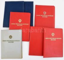 1979-1992, 7 darab dicséret és kitüntetés adományozó oklevél, eredeti tokban, közte Haza Szolgálatáért érdemérem oklevél, Pajzs-79 gyakorlat dicséret, II. János Pál látogatása polgári védelem dicséret, stb.