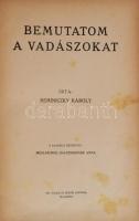 Reminiczky Károly: Bemutatom a vadászokat. Mészárosné Haltenberger Anna rajzaival. Bp.,[1941.],Vajna és Bokor, (Kassa, Grafika-ny.), 174+2 p. Kiadói aranyozott egészvászon-kötés, kopott borítóval, sérült gerinccel, kissé foltos lapokkal, 1943-as ajándékozási bejegyzéssel. Benne az ajándékozott személy névjegykártyájával: "Ágfalvi Imre m. kir. főerdőtanácsos". Feltehetőleg: id. Ágfalvi Imre (1893-1980) erdőmérnök, iskolaigazgató, egyetemi tanár.