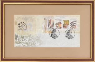 Rákóczi szabadságharc FDC dekoratív üvegezett keretben Külső méret 32x21 cm