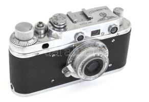Leica Wehrmacht Bildberichter fényképezőgép Zorkij replika. Jó állapotban, bőr tokkal, krómozott fém...