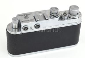 Leica Wehrmacht Bildberichter fényképezőgép Zorkij replika. Jó állapotban, bőr tokkal, krómozott fém...