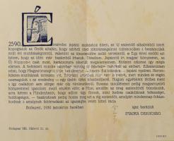 1930 Imaoka Dzsuicsiro (1888-1973) kutató, író aláírása újévi köszöntő nyomtatványon, hajtott, folto...