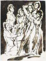 Ruben Mashinyan (-): Aktok. Vegyes technika, papír. Jelzés nélkül. 42x31,5 cm