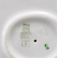 Zsolnay térdelő akt, kézzel festett, jelzett, hibátlan, m: 23cm