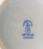 Óherendi, Herendi kis váza, Kézzel festett, jelzett, hibátlan d: 12 cm