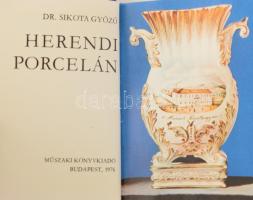 Dr. Sikota Győző: Herendi porcelán. (Minikönyv). Bp., 1976, Műszaki Könyvkiadó. Kiadói bőrkötésben, ...