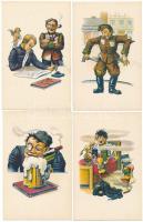 16 db RÉGI használatlan studentika művészlap. A Soproni diákéletből XVIII-XXXII. / 16 pre-1945 unused studentica art postcards