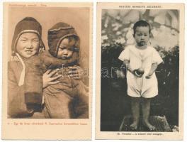 Katolikus missziók Kínában és Sziámban - 18 db RÉGI fotós képeslap tokban ( katolikus missziók Kínáb...