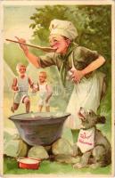 1940 A cserkész híven teljesíti kötelességét. Cserkész levelezőlapok kiadóhivatala / Hungarian boy scout art postcard s: Márton L. (EK)