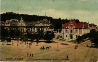 1911 Brassó, Kronstadt, Brasov; Pénzügyi és Postapalota. Benkő Ignác kiadása / Finanz und Postgebäude / financial and post palace (EK)