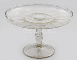 Régi talpas kínáló, d: 24 cm, m: 15,5 cm