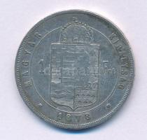 1878KB 1Ft Ag "Ferenc József / Középcímer" T:VF Adamo M15