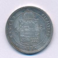 1881KB 1Ft Ag "Ferenc József / Középcímer" T:VF Adamo M15