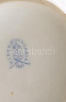 Herendi virágmintás kávés kanna. Jelzett, rózsán sérüléssel, száj érintkezésénél erős kopással, m: 2...