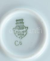 Zsolnay historizáló jelenetes, irizáló mokkás készlet 11 darabja. Jelzett