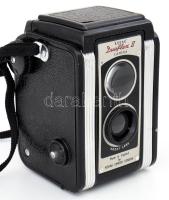 Kodak Duaflex II kamera, bőr tokkal, jó állapotban