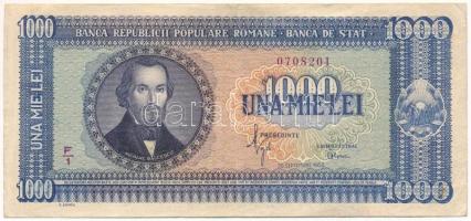 Románia 1950. 1000L "F/1 0708201" T:F Romania 1950. 1000 Lei "F/1 0708201" C:F Krause P#87